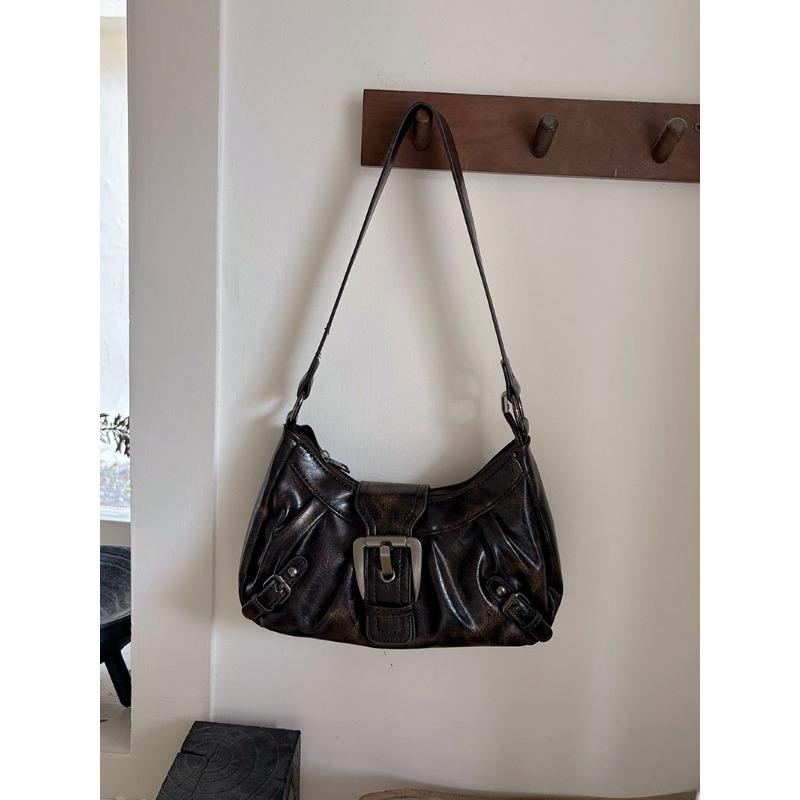 Retro Underarm Bag with French Texture Versatile Shoulder Bag