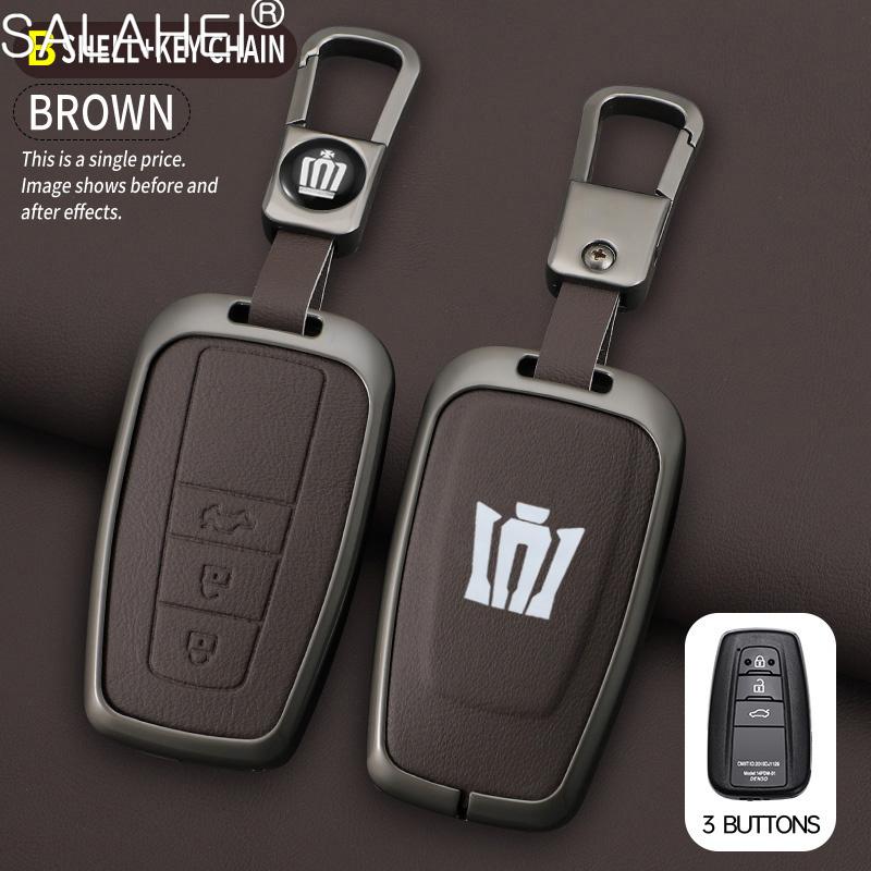 Zinc Alloy Car Key Case Cover Shell Holder For Toyota Corolla Prius RAV4 Crown Hilux Fortuner Camry Land Cruiser Prado CHR Altis