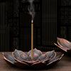 Hot Sale 1PC Alloy Incense Burner Stick Holder Plate Buddhism Lotus Censer Bronze Nasturtium Incense Burner 12 Styles