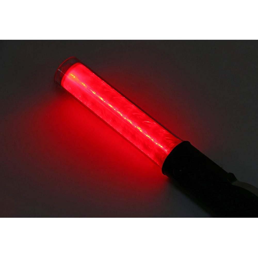 Kanjar Small Guide Rod LED Guide Light Guidance Traffic Control Traffic Control Parking Lot 3 Tier Switching 26cm (Red)