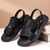 Mode Leder Anti-Rutsch Strand Freizeit Ballerinas Lässig Weicher Boden Zwei-Wege Halbschlappen Handgefertigte Luxus Sandalen Sommer 2025 Neue Herren Sandalen