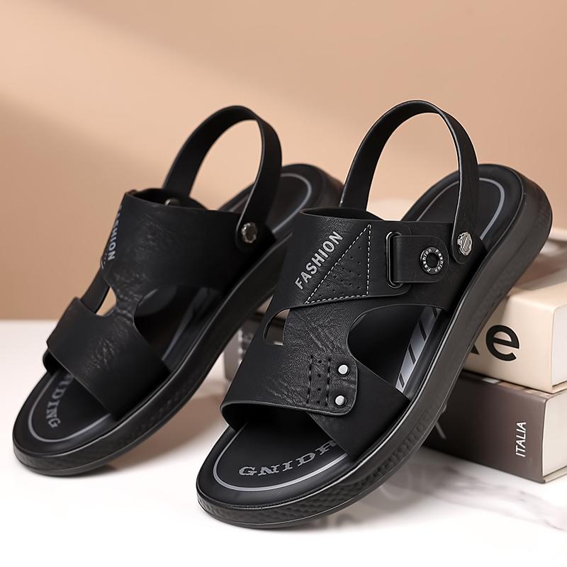 Mode Leder Anti-Rutsch Strand Freizeit Ballerinas Lässig Weicher Boden Zwei-Wege Halbschlappen Handgefertigte Luxus Sandalen Sommer 2025 Neue Herren Sandalen