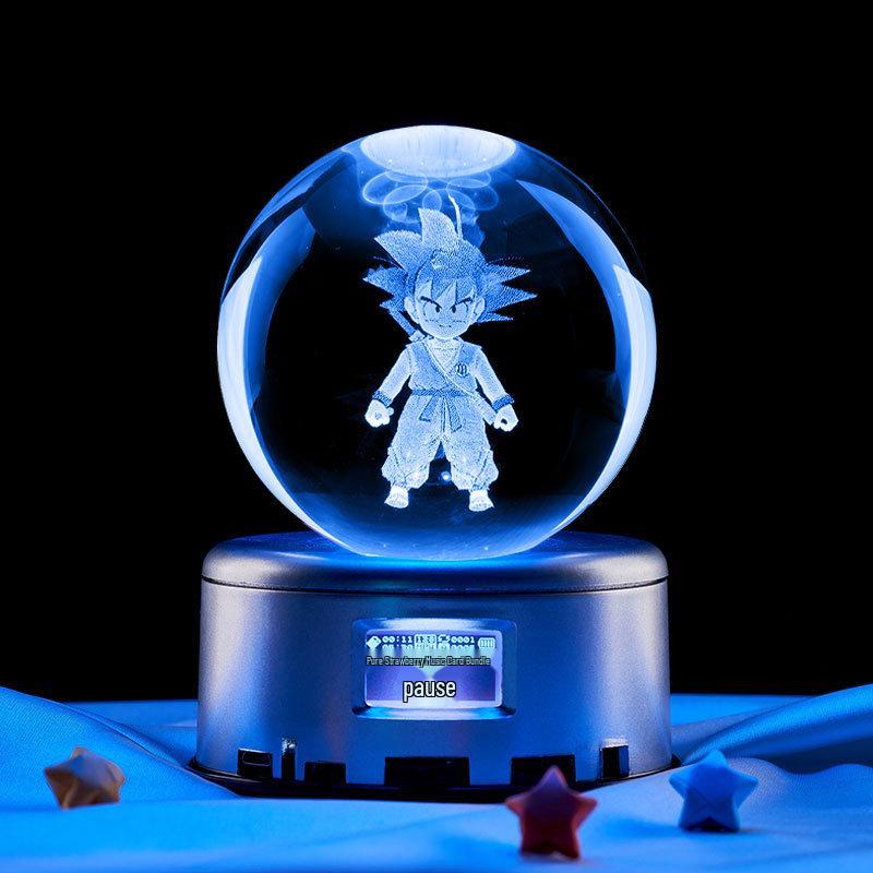 Dragon Ball Goku 3D Crystal Night Light - Creative Ornament and Birthday Gift