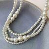 Fashion Wedding Pearl Necklace for Women Lady Collar Chain Anniversary Jewelry