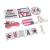 Independence Day Wooden Decoration Beautifully Designed Vibrant Colour Sturdy Patriotic Tray Wooden Ornament