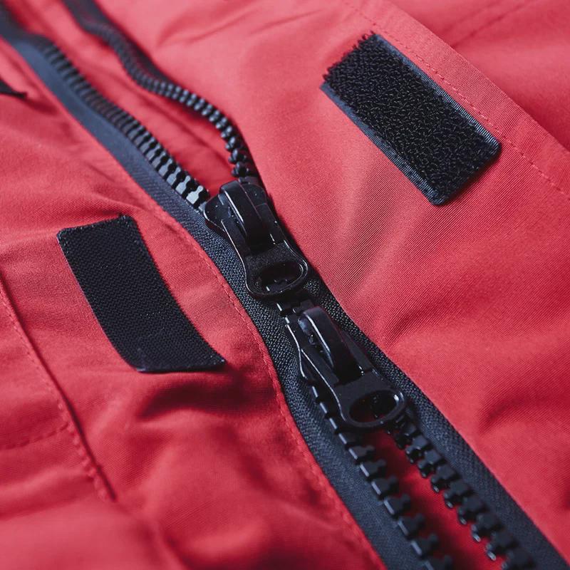 Men's Large Hooded Goose Down Jacket with Fur Collar, Outdoor & Winter Warmth