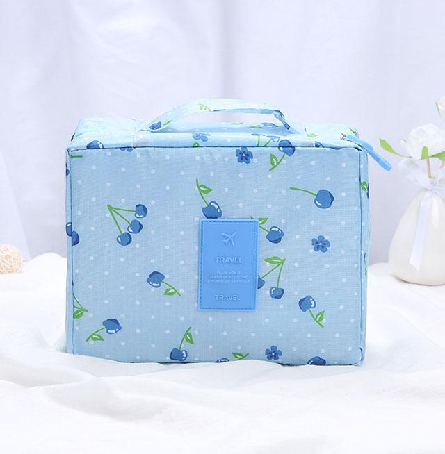 Multifunktionale Reise-Make-up-Tasche für Mädchen, wasserdichter, tragbarer Kosmetik-Organizer mit mehreren Fächern für Damen