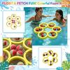 Foam Floating Ring Toss Game Set for Pool and Outdoor Use Water Sports Activity with Lightweight Rings and Balls for Group Play