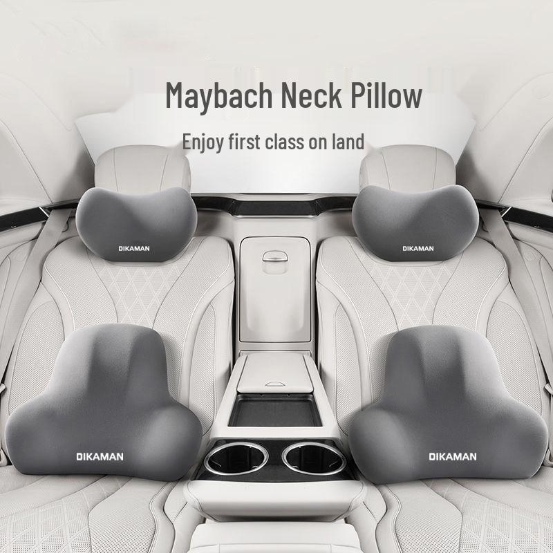 Car Headrest: Premium Memory Foam Neck & Waist Support Cushion for Drivers