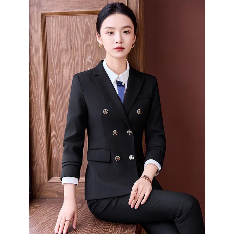 Women's Double-breasted Professional Suit Set