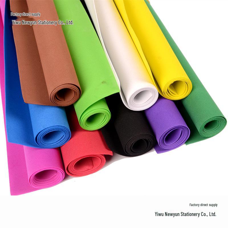 Colored Foam Paper Pack - 10 Sheets, 10 Colors - for Crafting & Origami