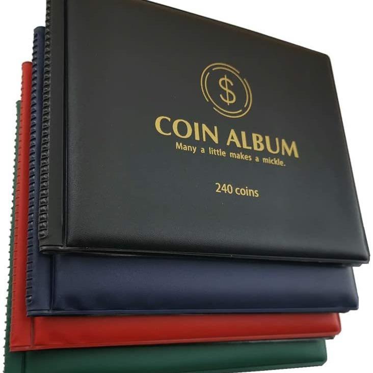 Coin album Horizontal 240 coin protection storage book, empty book, coin antique commemorative coin, dust-proof collection book