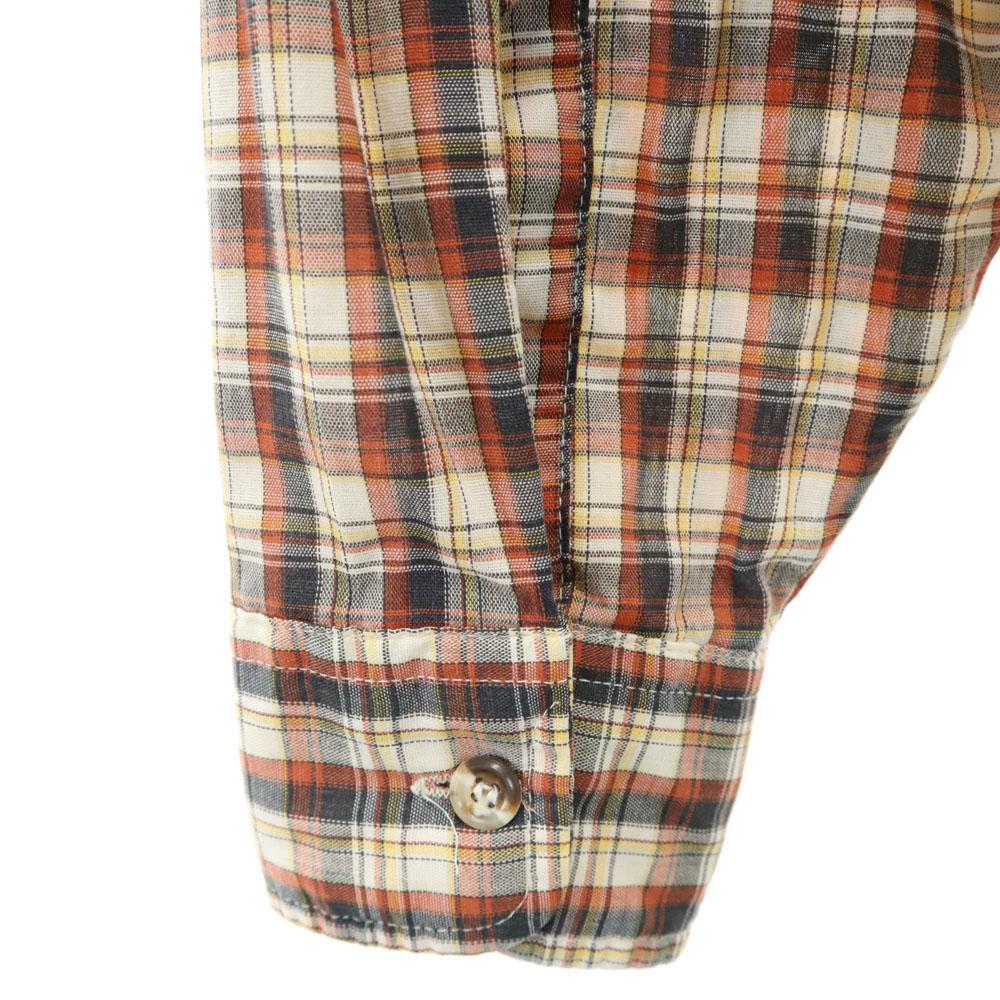 Levi's 70s vintage Check Pattern Long sleeve shirt M Brown Men's Used