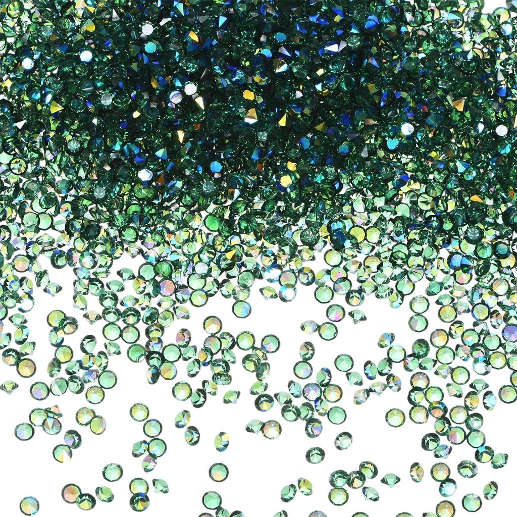3600-Pack Acrylic Diamonds, 0.12 Inch/3mm Wedding Table Scatter Confetti Crystals for Vase Fillers/Art Craft, Acrylic Diamonds Gems [White AB]