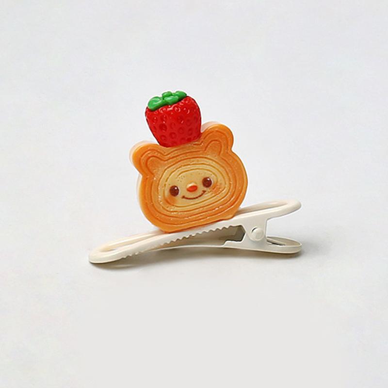 

Милая универсальная заколка для волос в виде медведя из печенья и масла для женщин, девочек и детей, кавайные заколки, милые аксессуары для волос, подарки