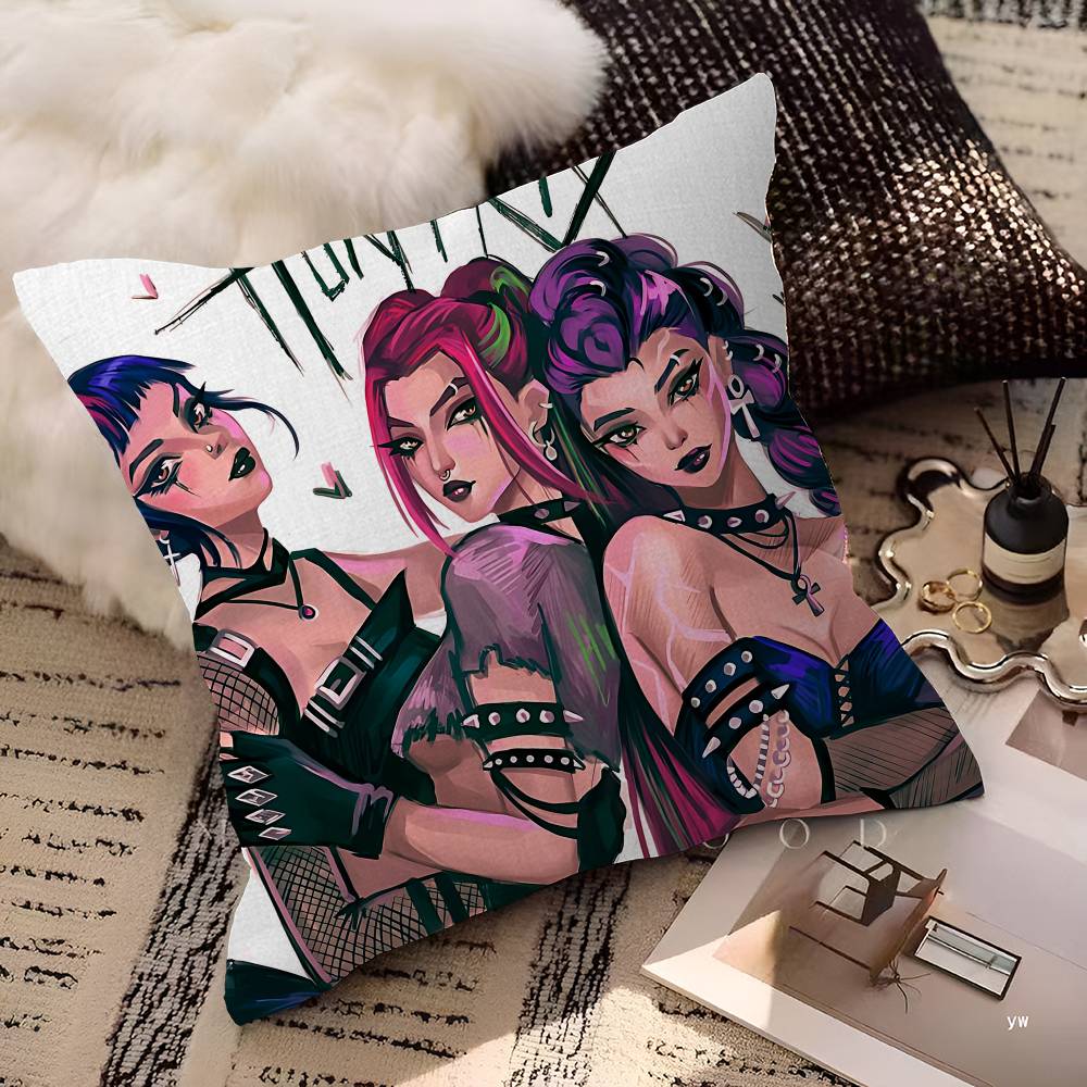 Classic Kpop D-Demon Movie Hunters Pillow Cover Sofa Cushion Cover Home Room Decoration Children Gift