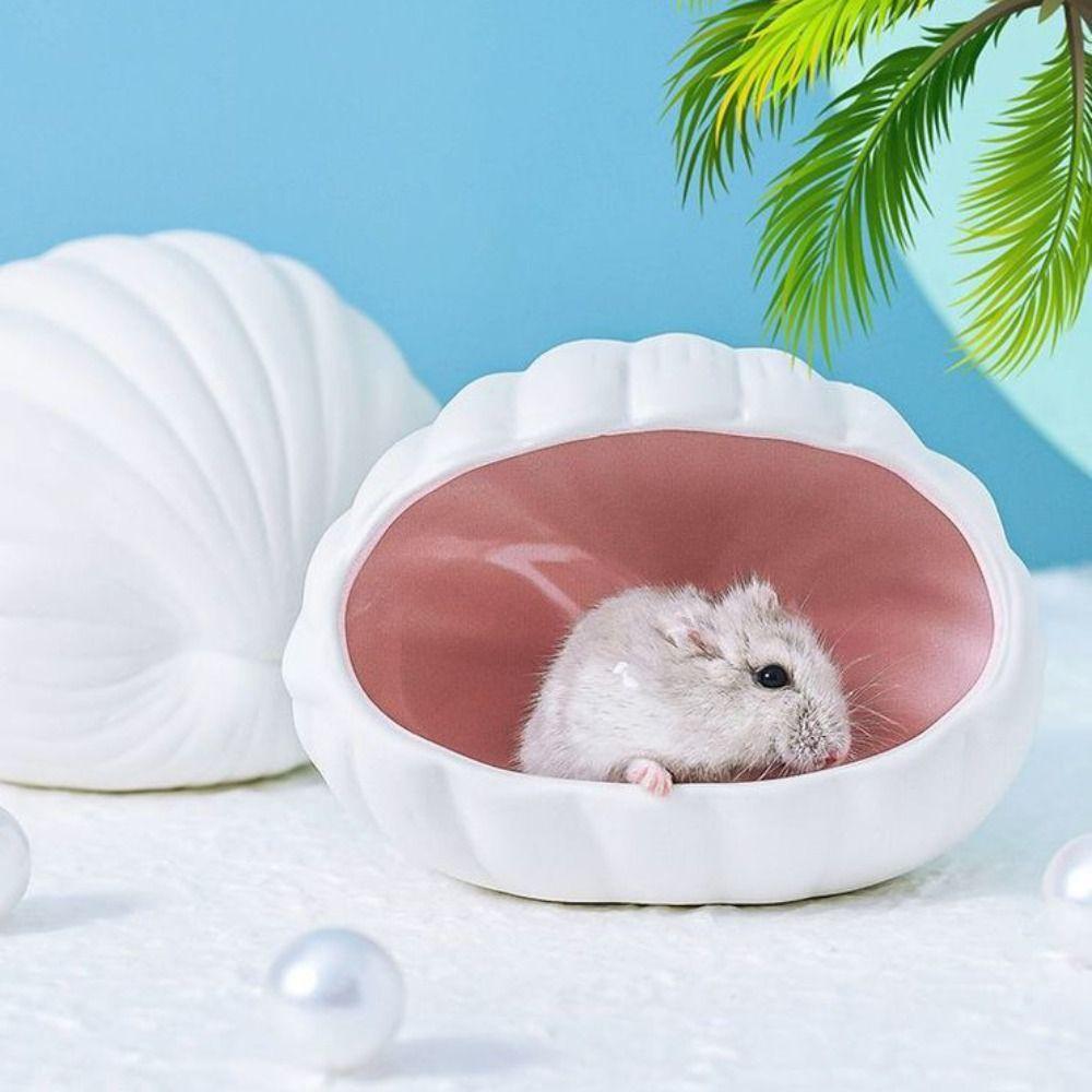 Ceramic Hamster Nest Cute Hamster Bed Desktop Ornament Pet Hiding House  Jewelry Storage