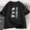 Funny Kawaii Cat TShirt Japanese Cat Coffee Lover T Shirt Women Streetwear Harajuku Clothing Cute Black Cat Tee Women Tops