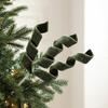Velvet Spiral Christmas Stems Red White Green Spiral Christmas Tree Picks DIY Crafts for Wreath Fireplaces Vase Filler Holiday Ornament