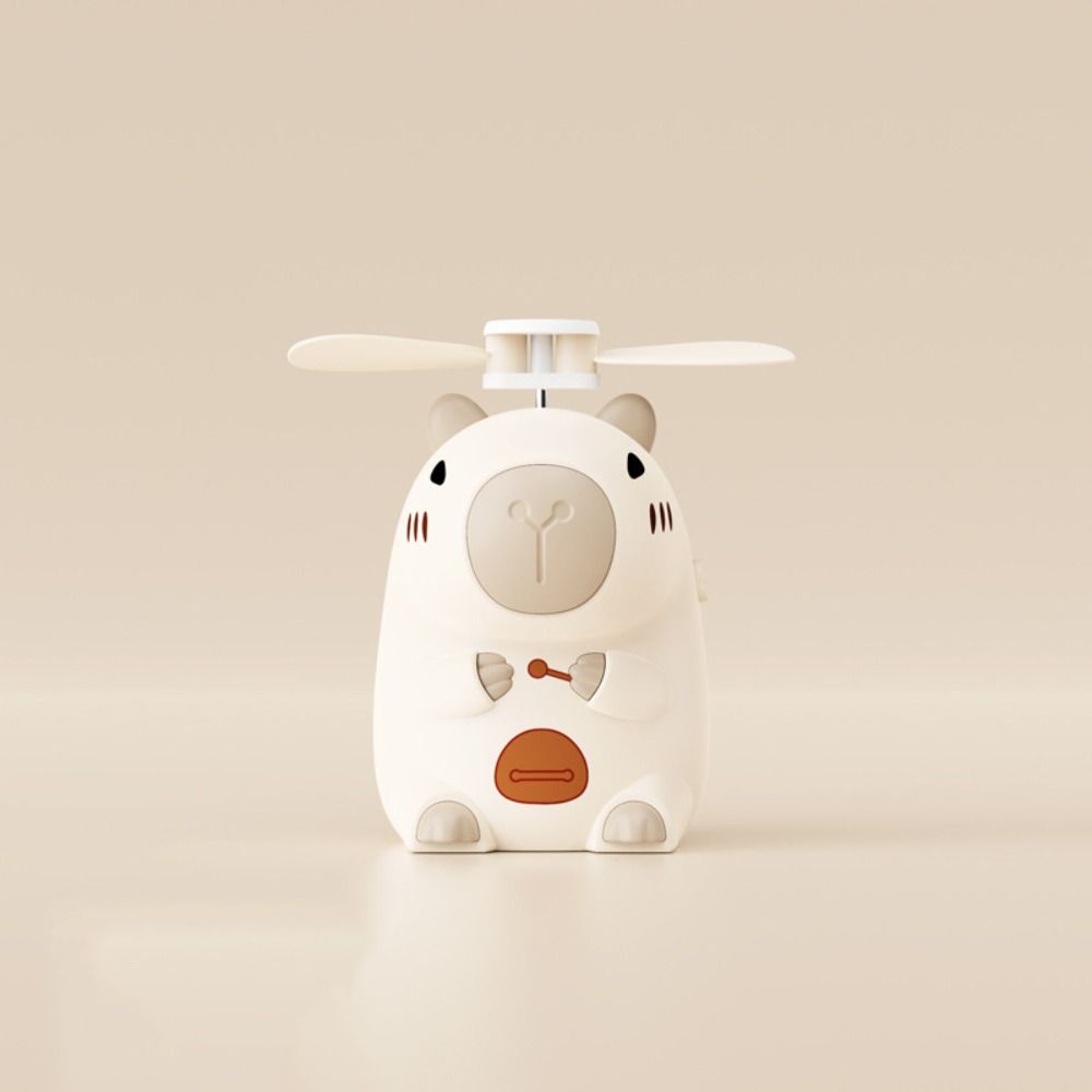 Plastic Capybara Anime Figure USB Rechargeable Student Electric Fan Cartoon Handheld Fan  Travel