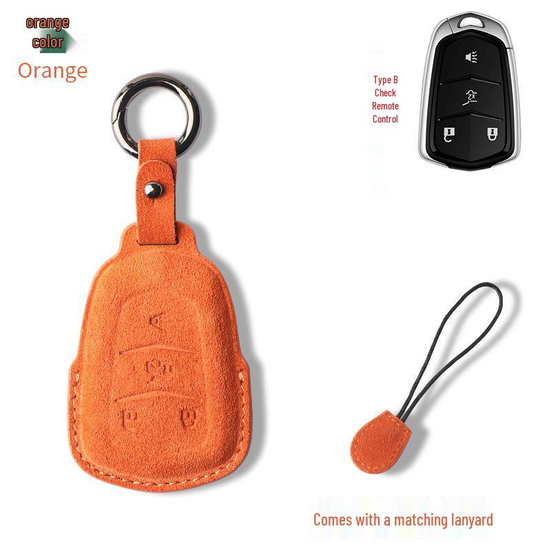 Suede Key Case for Cadillac XT4/XT5/XT6, CT4/CT6, XTS, ATSL Models