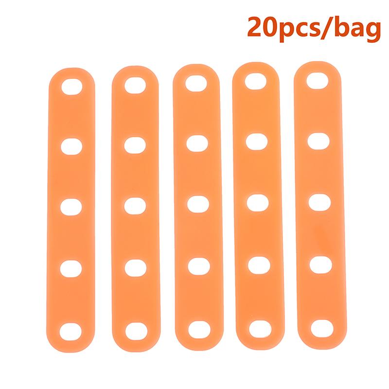 20Pcs Barber Shop Perm Band Hair Perm Rods Hair Rollers Cold Wave Rods With Elastic Rubber Band Professional Styling Tools