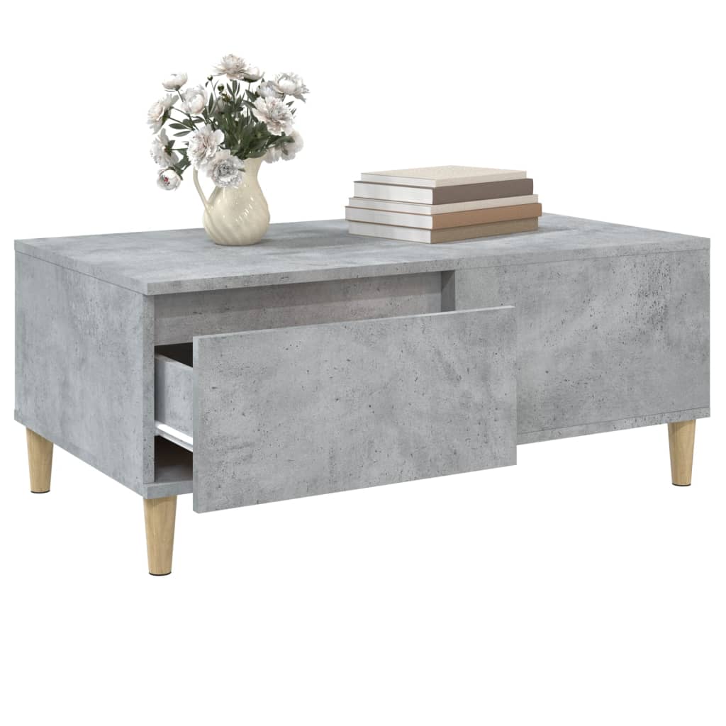 Vidaxl Coffee Table, Concrete Grey, 90X50X36.5 Cm