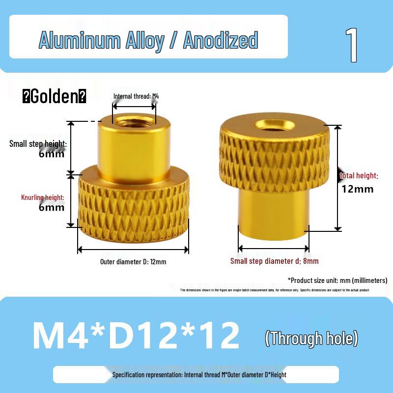 National Standard Aluminum Knurled Hand-Twist Nut M3-M10