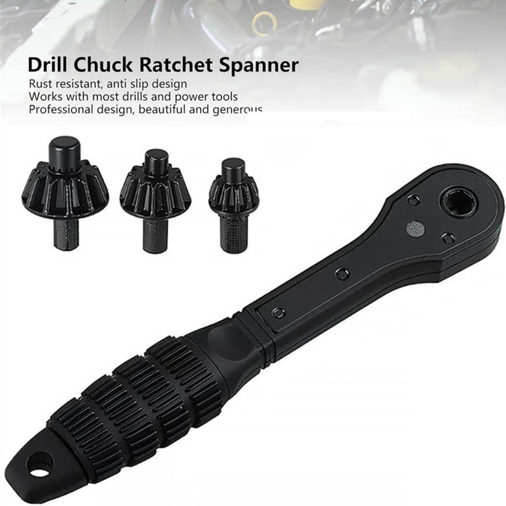 Double Head Drill Key Chuck Quick Disassembly Ratchet Spanner Ratchet   Drill Chuck  Hand Tool