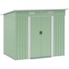 Metal Tool Shed 2.3 M² 207 X 130 X 182 Cm Equipment Shed with Pent Roof, Window, Floor Frame, Green