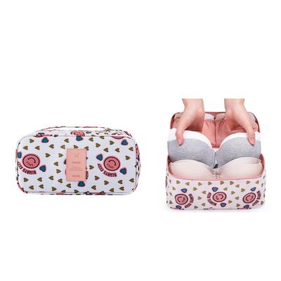 Portable Pattern Travel Underwear Bra Storage Box Storage Bag