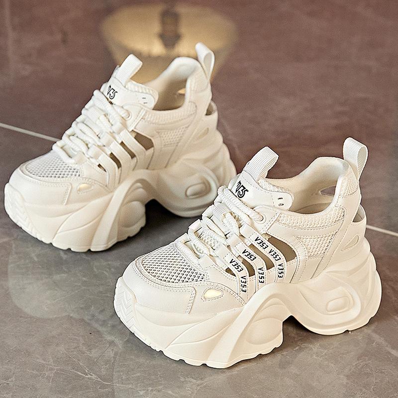 

Muffin Daddy Shoes Women s Versatile 2025 Spring and Summer New Baotou Sports Platform Sandals Fashion Inner Height Increasing Women s Shoes 35 белый