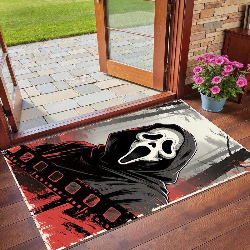 Crystal Velvet Rug Soft Non Slip Indoor Floor Mat Home DecorScream Ghostface