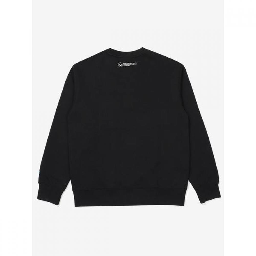 Animal Embroidery Wappen Sweatshirt  Black 