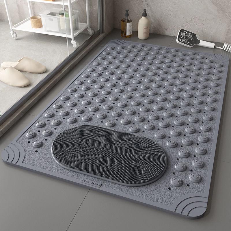 Children's Anti-slip Bathroom Mat - Water-repellent, Anti-fall, Drainage, Massage Rubber Mat for Toilet and Foot Safety.
