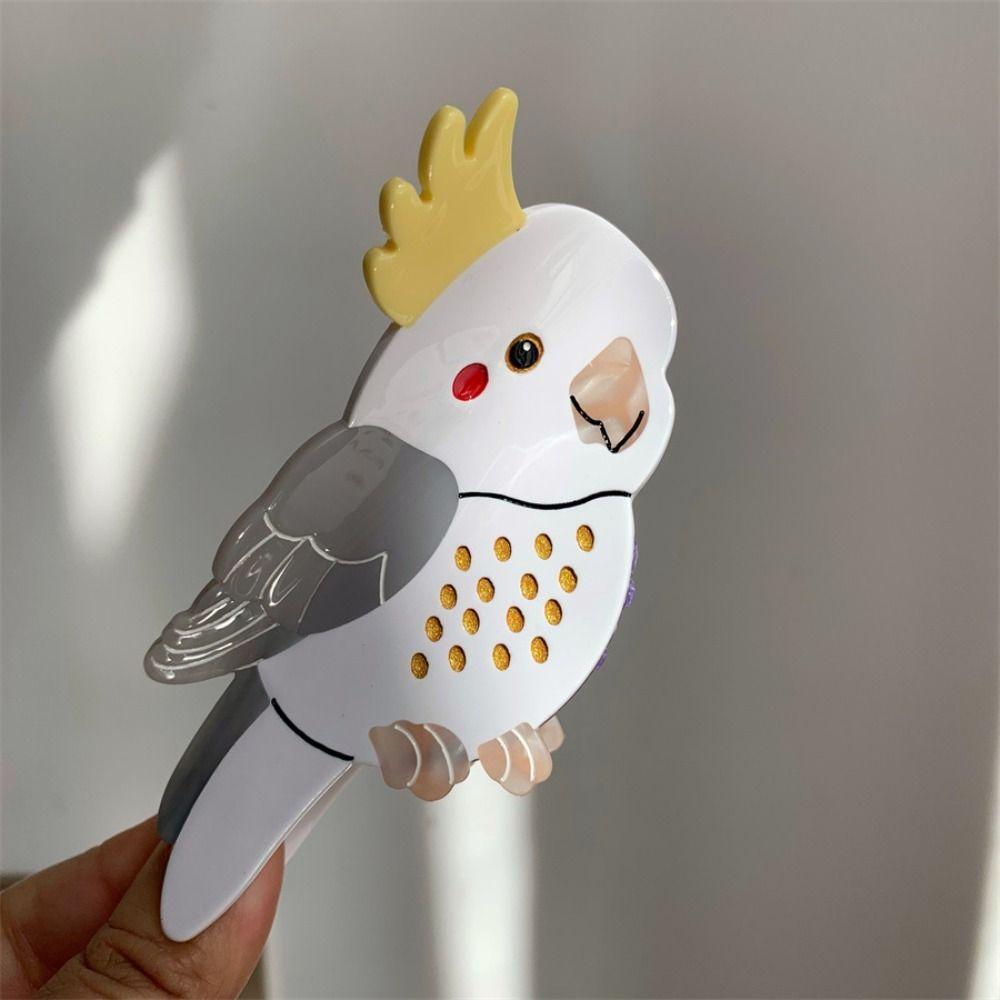 Parrot Animal Hair Clip Cartoon Bird Shark Clip Cute Acetate Hair Claw  Gift