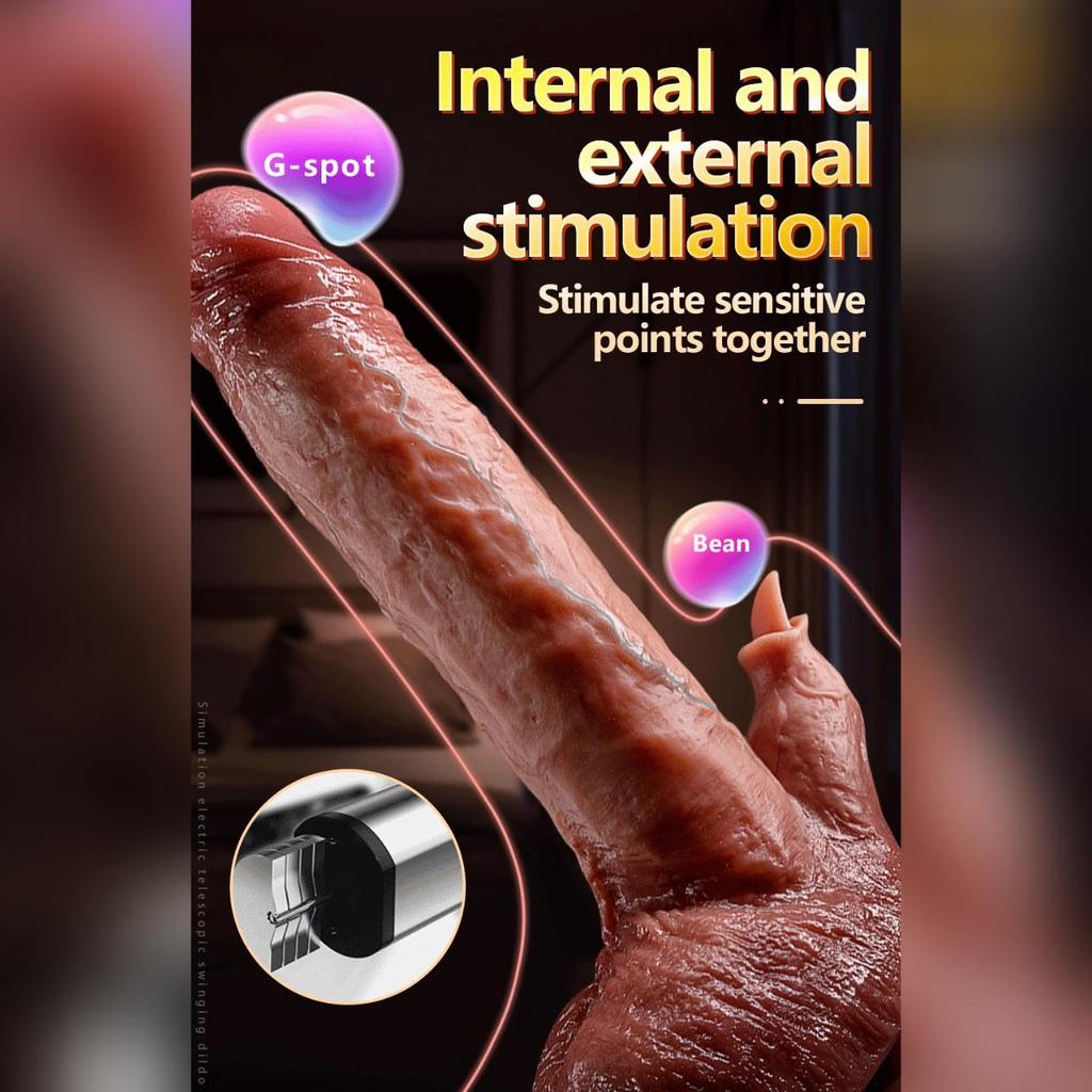 Big Tongue Automatic Expansion Swing Tongue Licking Silicone Penis Dildo Female Heating Vibrator Artificial Penis Adult Sex Toys