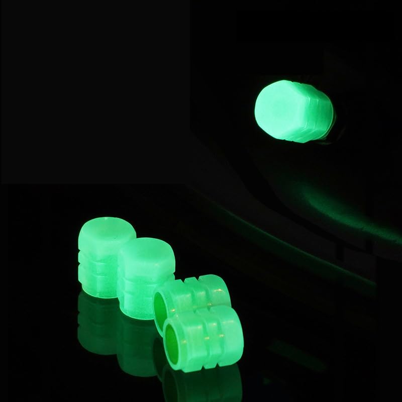 Plus Nao Tire Valve Cap, Glow In the Dark, Glow In the Same Color,