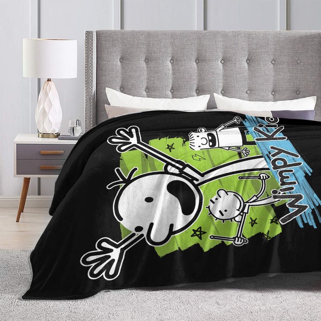 Diary of a Wimpy Kid Greg Heffley Cartoon Blanket Soft Plush Bedding Throws For Couch Bed Flannel Bedspread Bed Cover