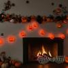 1pc 10/20 LED Halloween Horrible Flat Pumpkin String Light Battery Powered For Home Bedroom Garden Festival Party Decoration