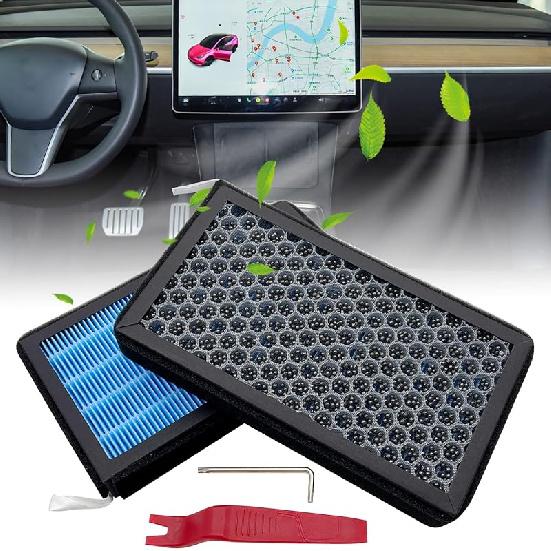 JOJOMARK Cabin Air Filter Fits For Tesla Model 3/Y With Activated Carbon Fit For 2016-2024 Model 3/    2024 Model Y