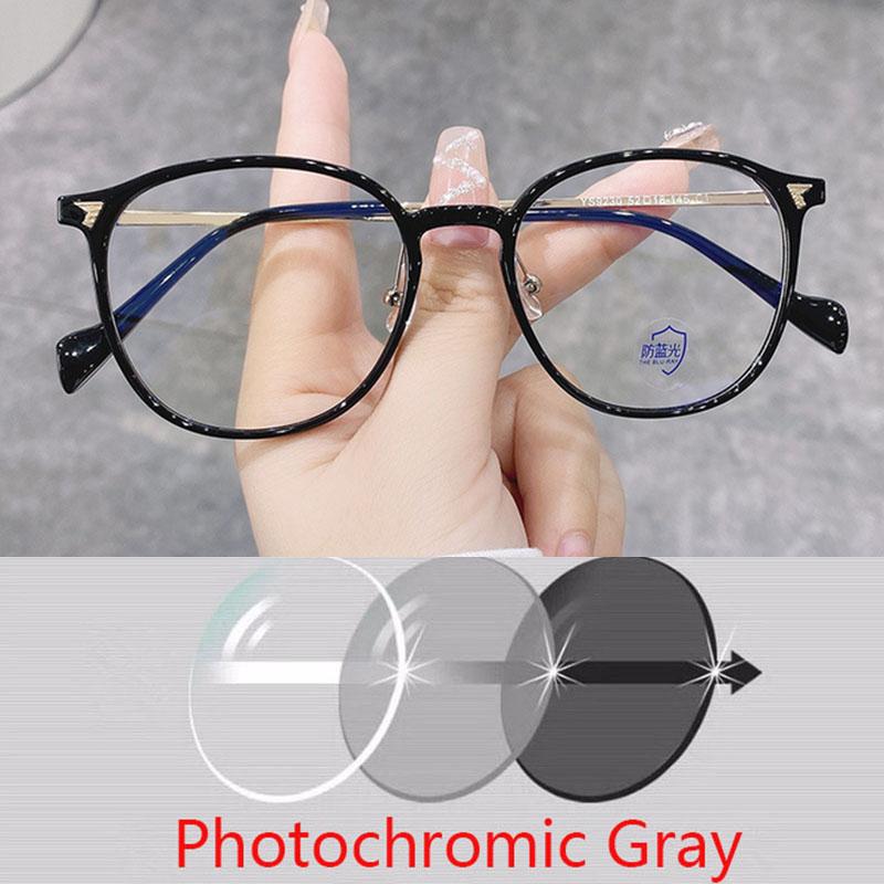 Round Myopia Glasses Metal Frame Prescription Spectacles Myopia -0.5 To -6.0 , Hyperopia +0.5 to +6.0