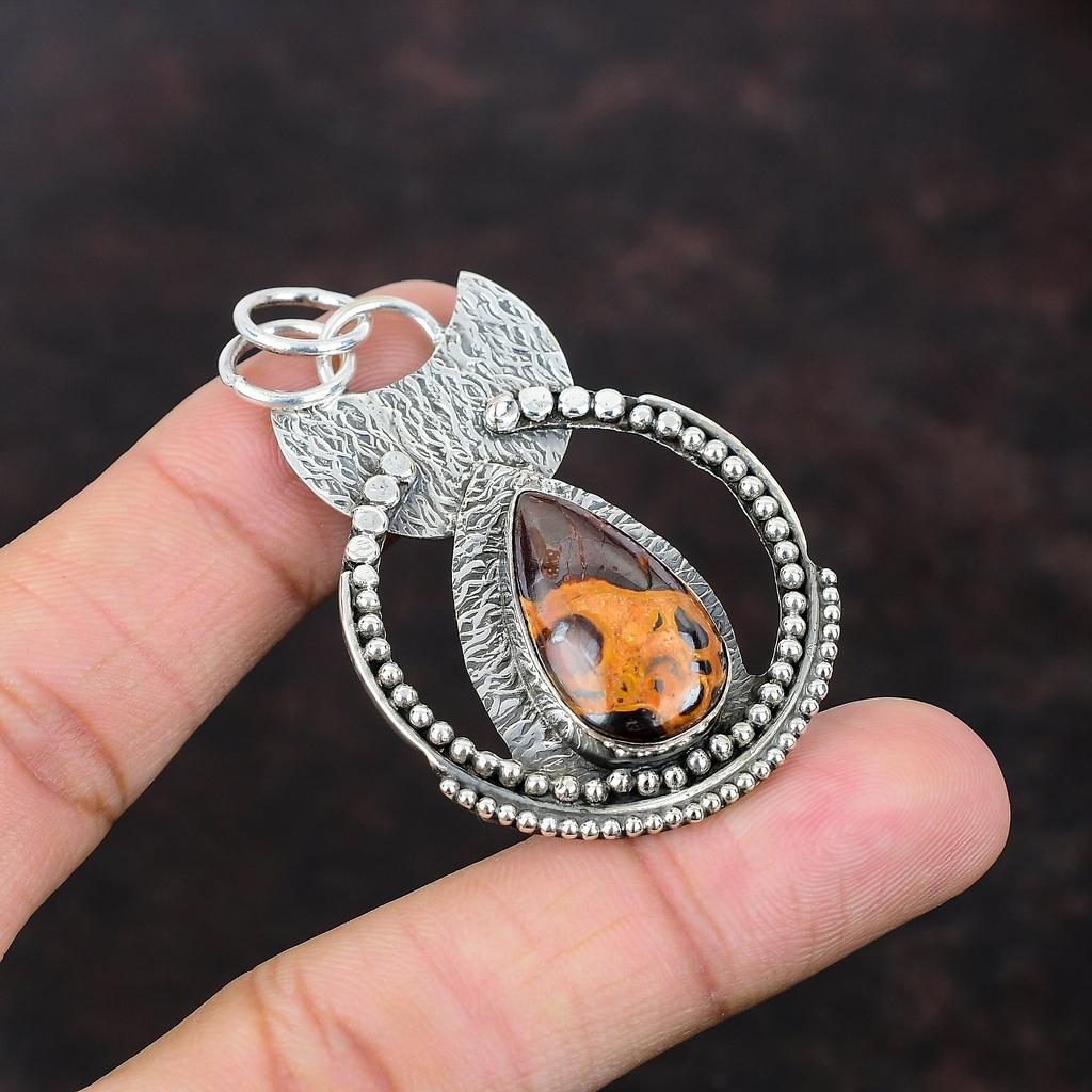 Bauxite Pendant Handmade Amazing Pendant 925 Sterling Silver Pendant Bauxite Jewelry Gemstone Pendant Anniversary Gift Pendant For Mother
