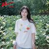 Women's Cotton Graffiti Print Short Sleeve T-Shirt