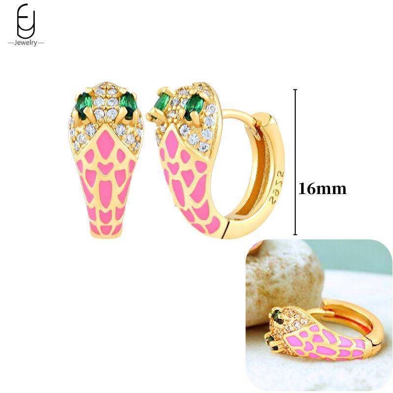 925 Silver Needle Cute Starfish/Shrimp Pendant Earrings Red Chili/ Star Enamel Gold Earrings For Women Fashion Jewelry