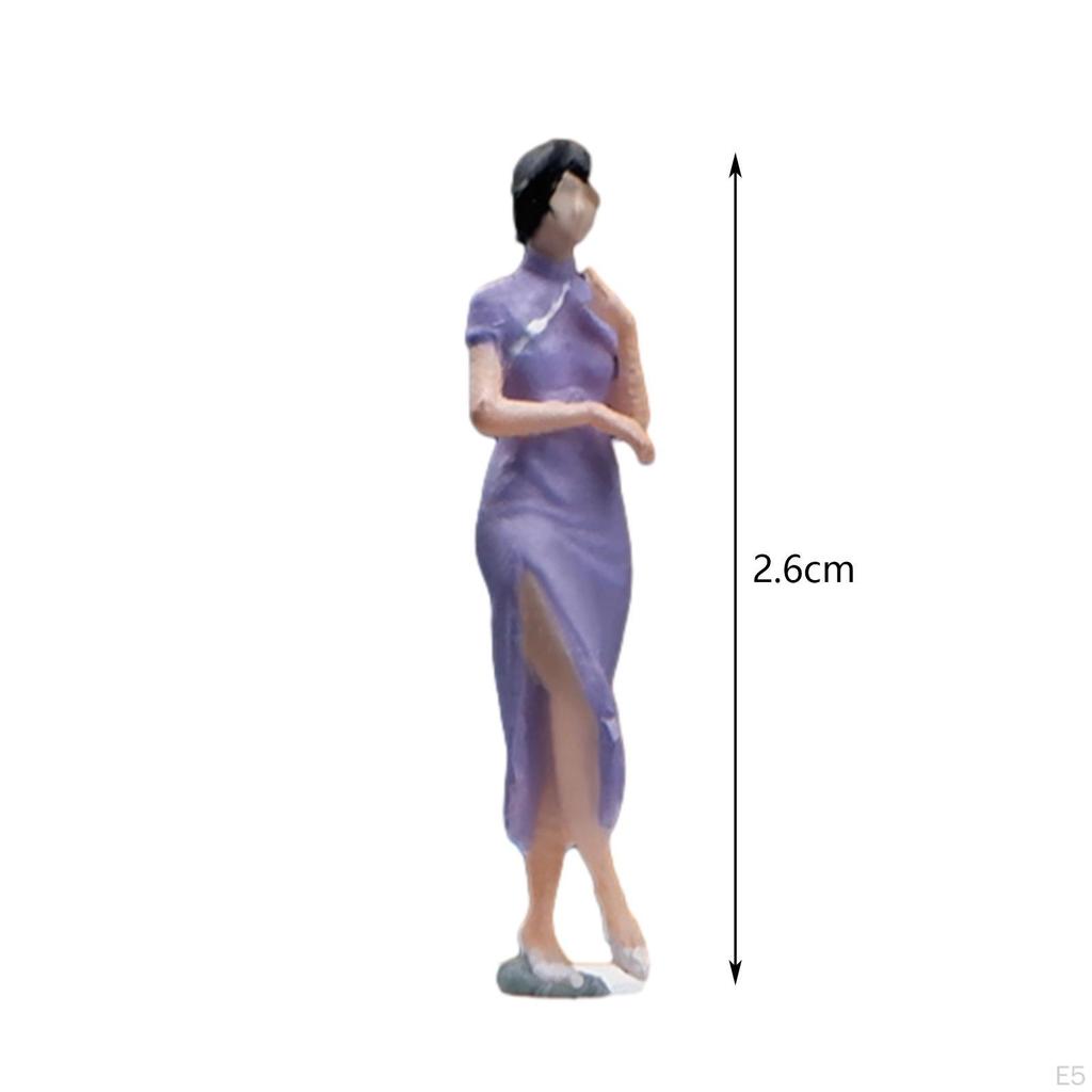 1/64 Miniature Figure Painted Character Tiny People Resin Doll for Desktop Ornament DIY