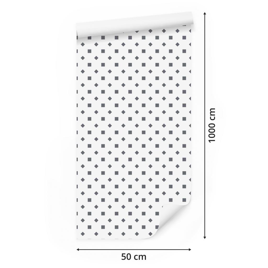 Dots wallpaper light gray, soft shapes 50x1000