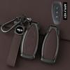 Zinc Alloy Leather Car Key Case For Ford Focus 3 4 St Mondeo Mk3 Mk4 Fiesta Fusion Kuga 2013 2014   Car Key Fob