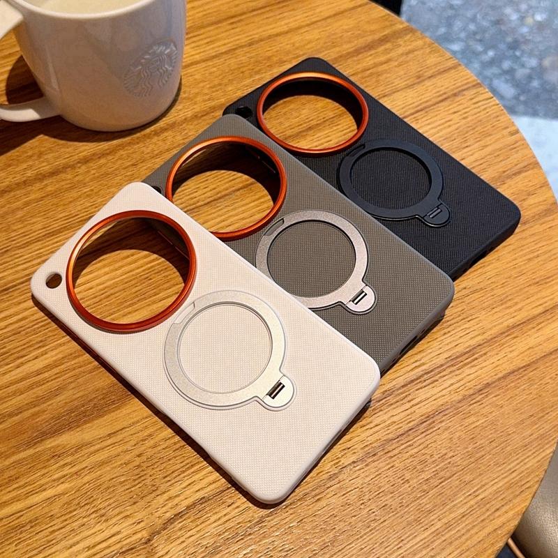 For OPPO Find X8 X8S X8S Plus X8 Pro X8 Ultra solid color rotating magnetic stand anti-drop and anti-fingerprint phone case