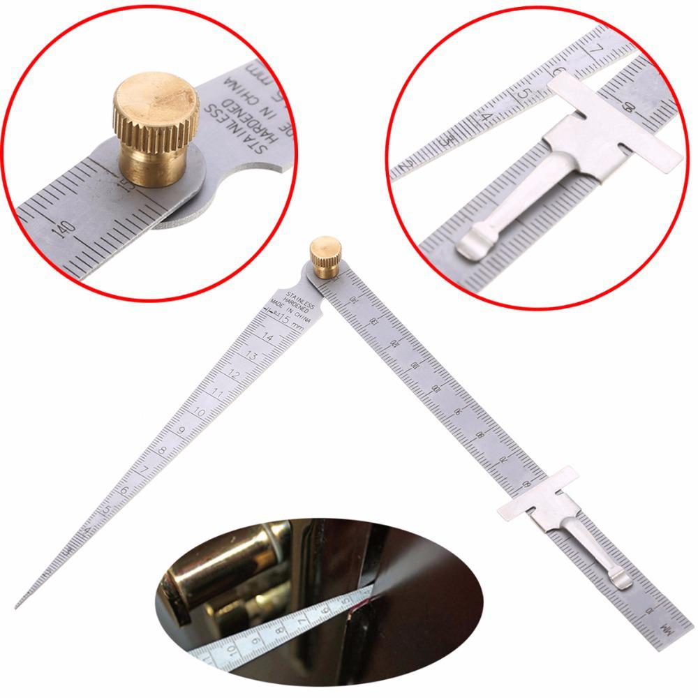 Stainless Steel Wedge Caliper 1-15mm Inner Diameter Gauge Set, 2 Pieces